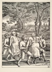 Two Groups of Peasants Following the Pilgrimage of Epilepsy